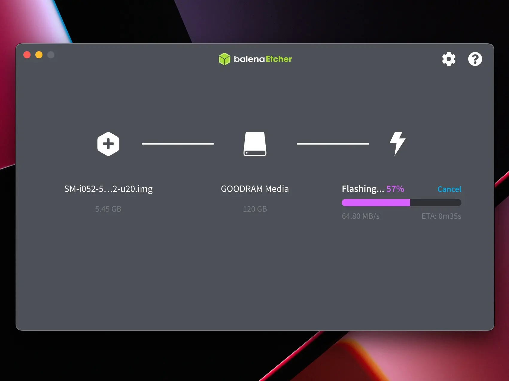 Image etching process